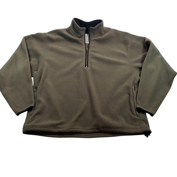 Cutter & Buck Other - Cutter & Buck Fleece Pullover Jacket 1/4 Zip Khaki Green Mens‎ Large